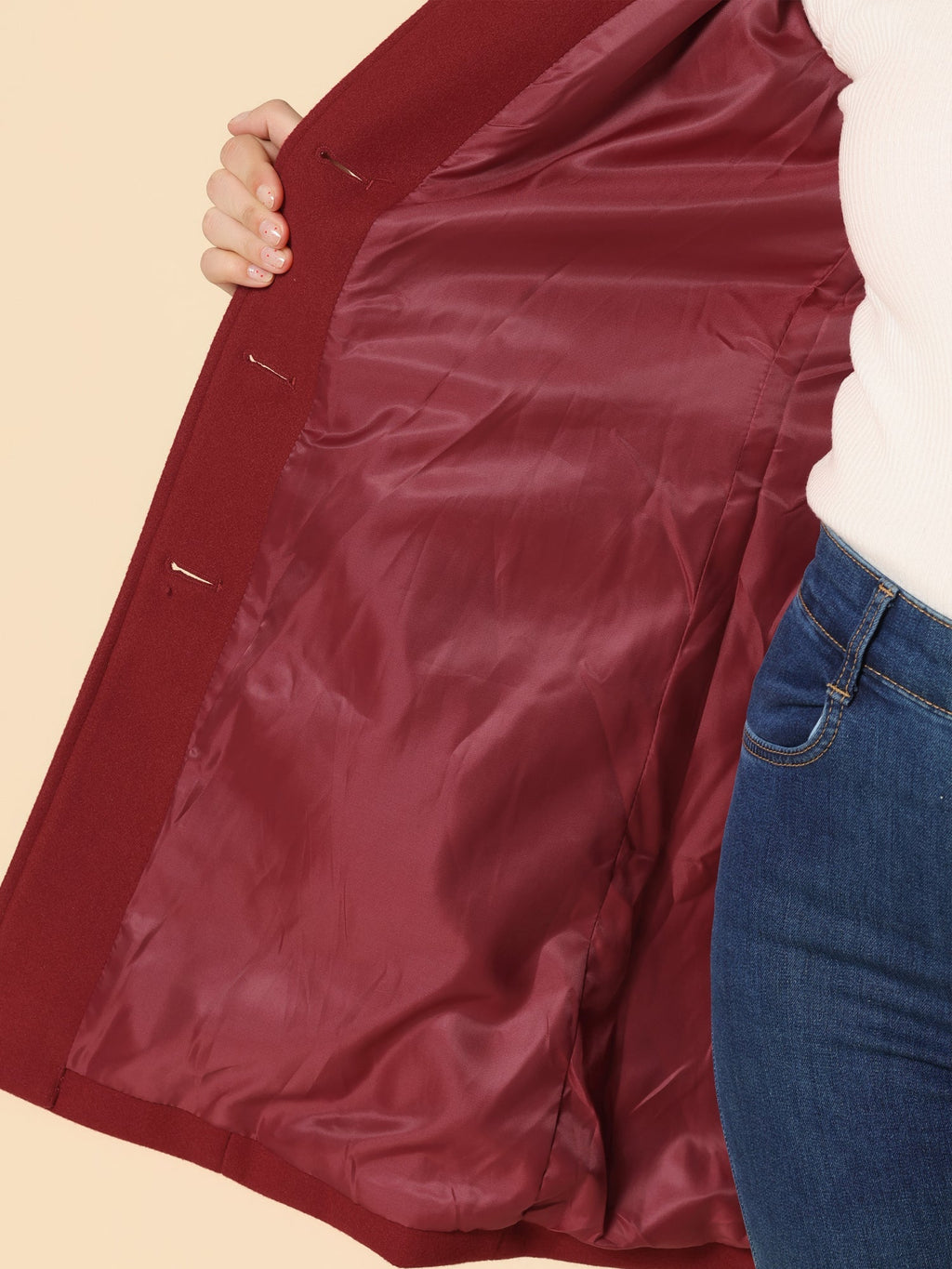 Trench d’hiver femme à simple boutonnage