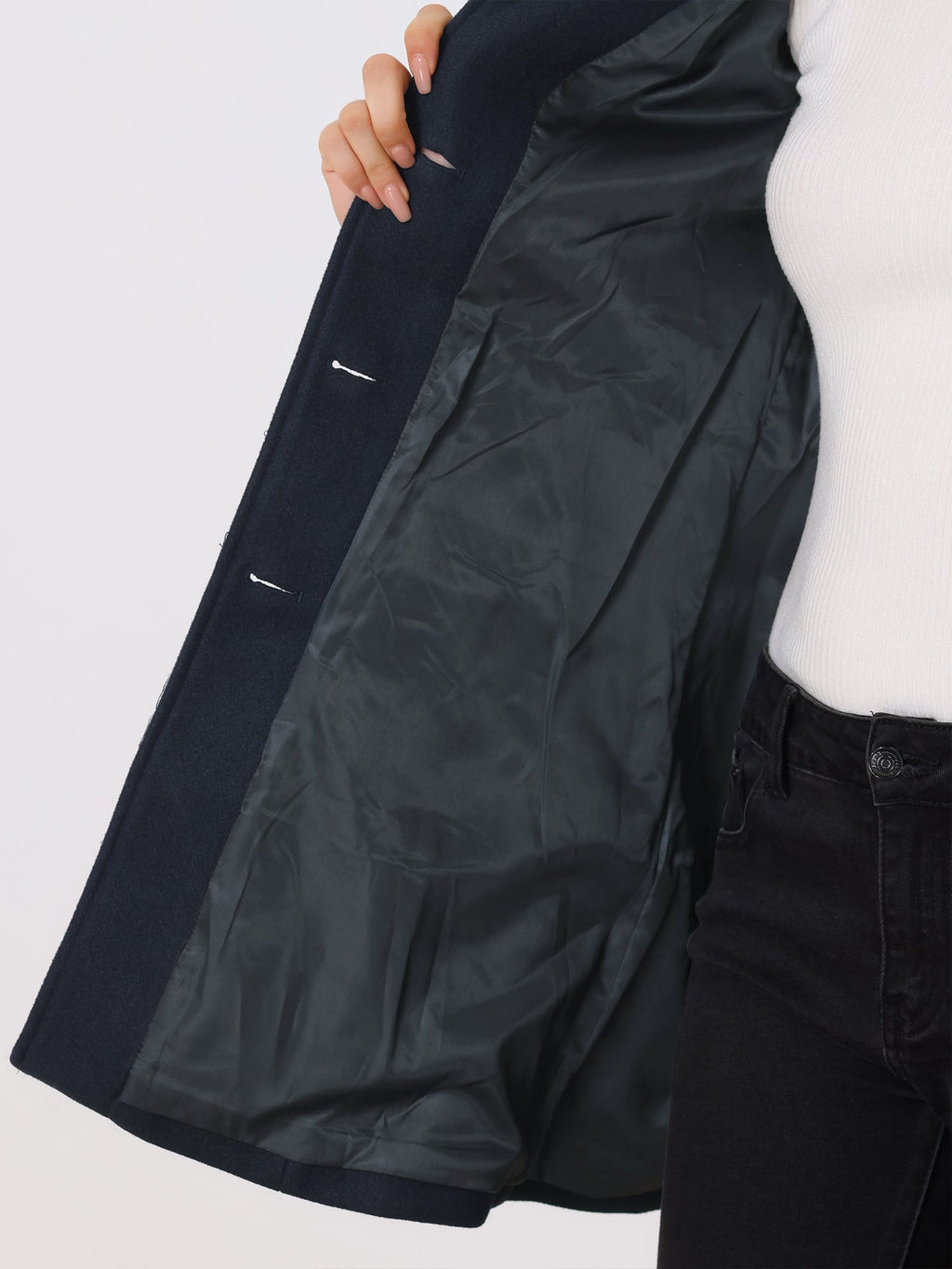 Trench d’hiver femme à simple boutonnage