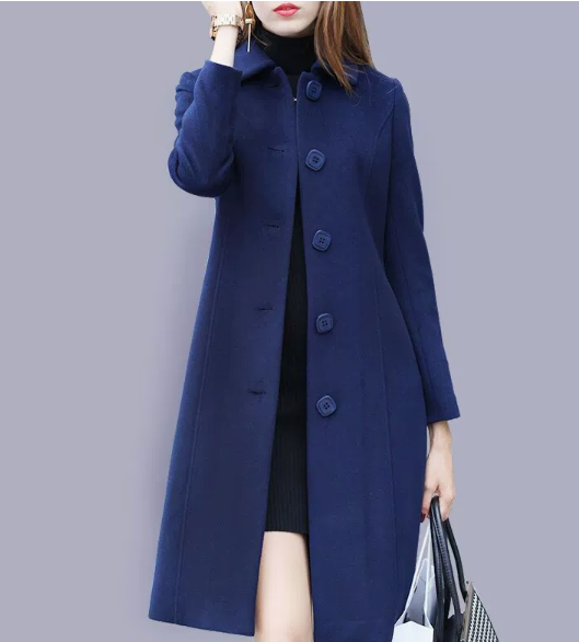 Trench d’hiver femme à simple boutonnage
