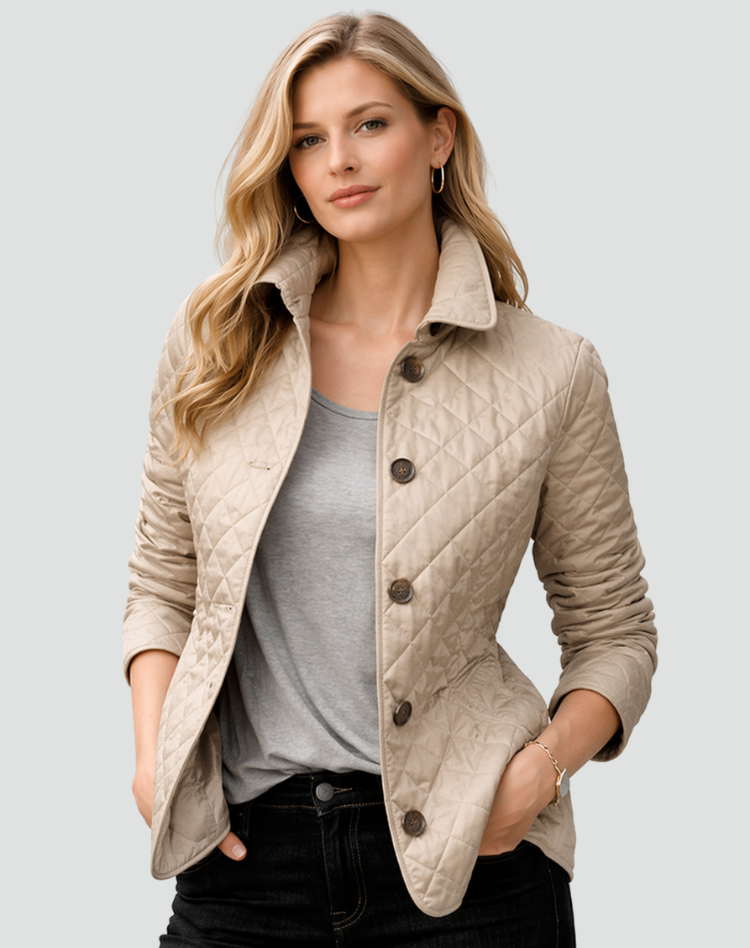 Veste matelassée légère femme à boutons – Mi-saison