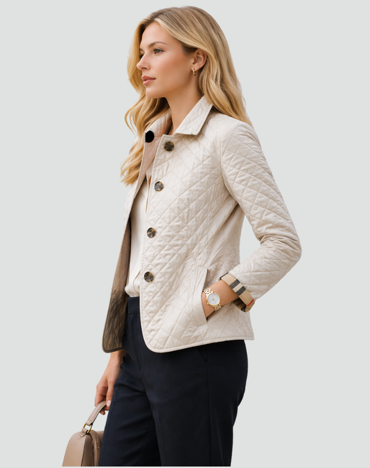 Veste matelassée légère femme à boutons – Mi-saison