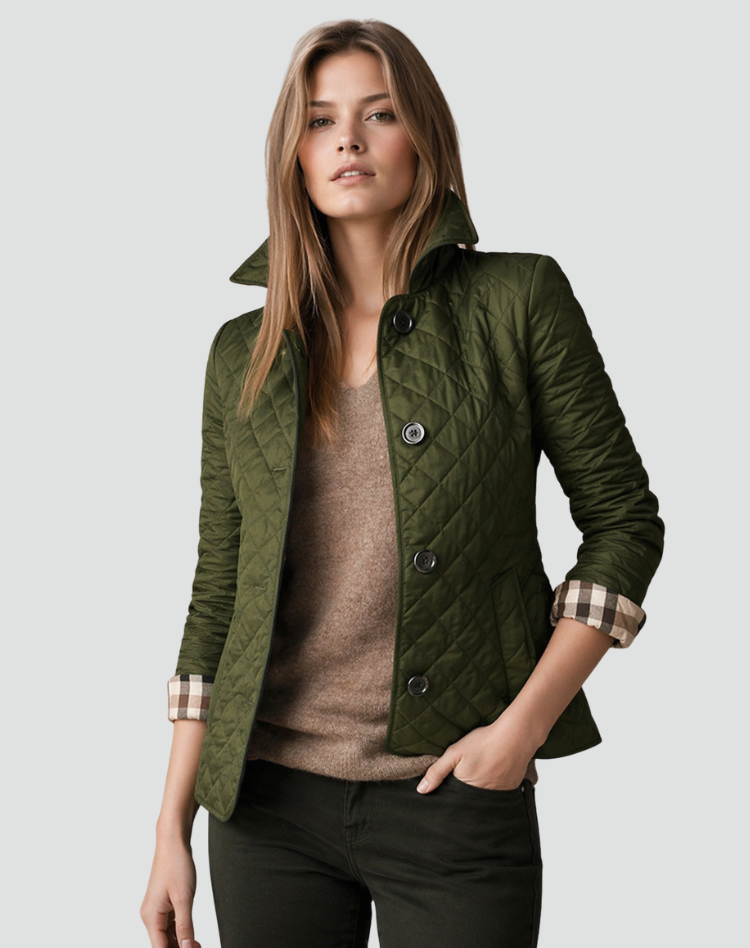 Veste matelassée légère femme à boutons – Mi-saison