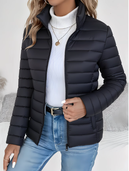 Veste matelassée légère et déperlante pour femme — Noir