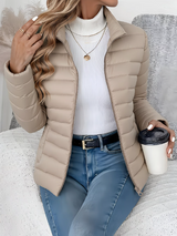 Veste matelassée légère et déperlante pour femme — Beige